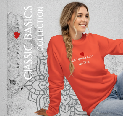 DEIN LIEBLINGSPULLOVER IN PREMIUM BIO QUALITÄT WARTET AUF DICH - NATURMÄDEL® LIEBEN DIE PREMIUMQUALITÄT UND DEN ABSOLUTEN KUSCHELEFFEKT - FRARBE ORANGE -  NATURMÄDEL MARIA - www.naturmaedel.shop - 