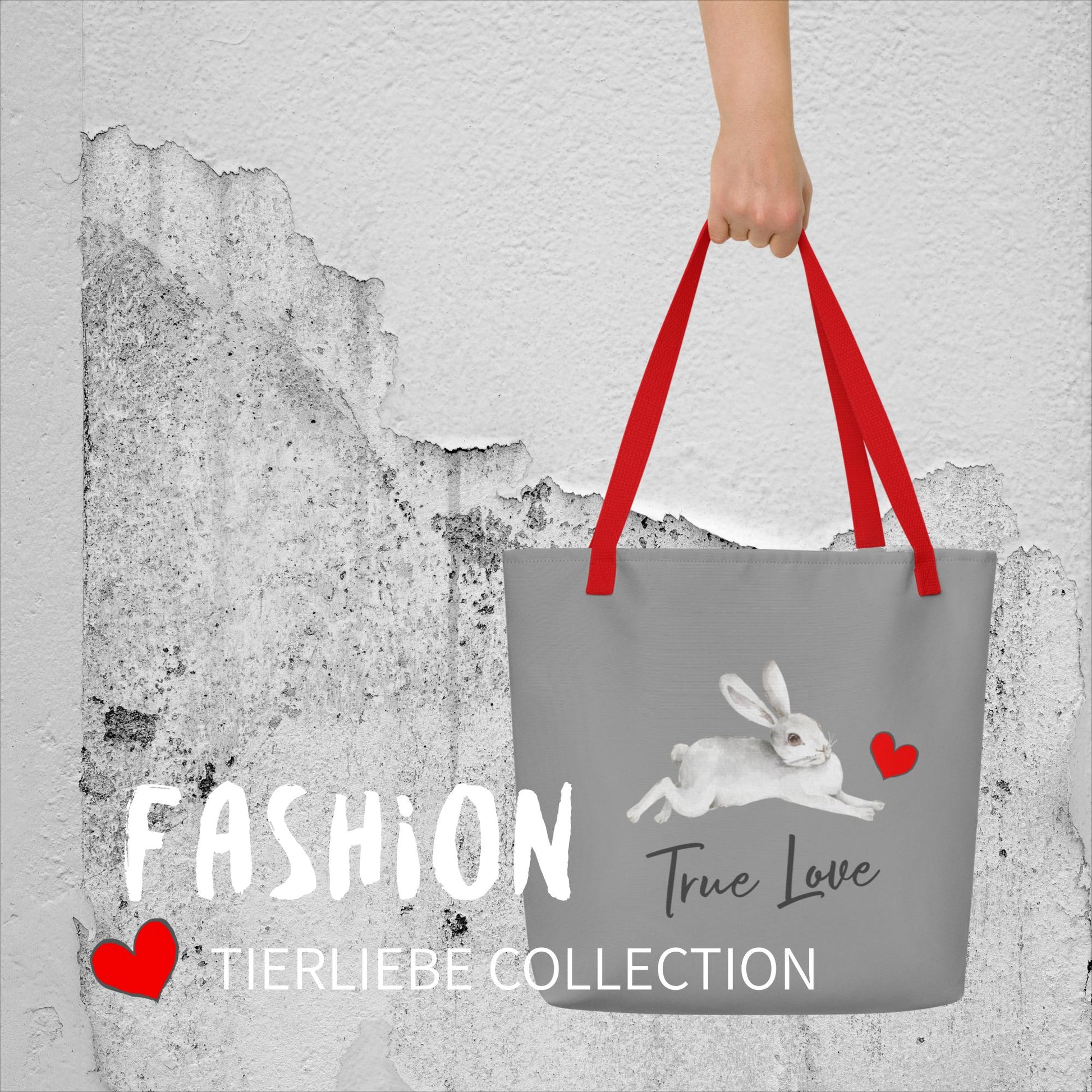 TRUE LOVE - TRENDI FREIZEIT- UND BADETASCHE MIT EXCLUSIVEM NATURMÄDEL® TIERLIEBE DESIGN, www.tierliebe.shop