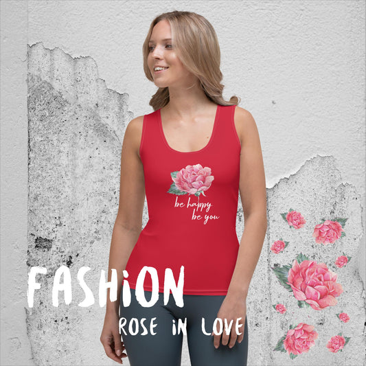 FIGURBETONTES, DESIGNER YOGA UND FITNESS TANK TOP –SUPER ELASTISCH, EXCLUSIVE FUNKTIONALITÄT UND BEQUEMLICHKEIT. DAS NATURMÄDEL® DESIGN ROSE IN LOVE, BE HAPPY BE YOU SORGEN FÜR LEBENSFREUDE PUR. - www.naturmaedel.shop