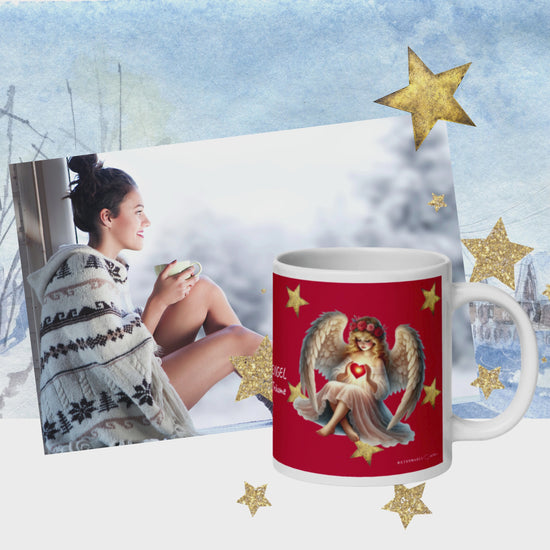 EXCLUSIVES NATURMÄDEL® DRUCKDESIGN - MAGIC DREAMS - MAGISCHER WEIHNACHTSBECHER AUS GLÄNZENDER KERAMIK DER DIR HELFEN KANN, DEINE TRÄUME ZU LEBEN.  - www.naturmaedel.shop - 