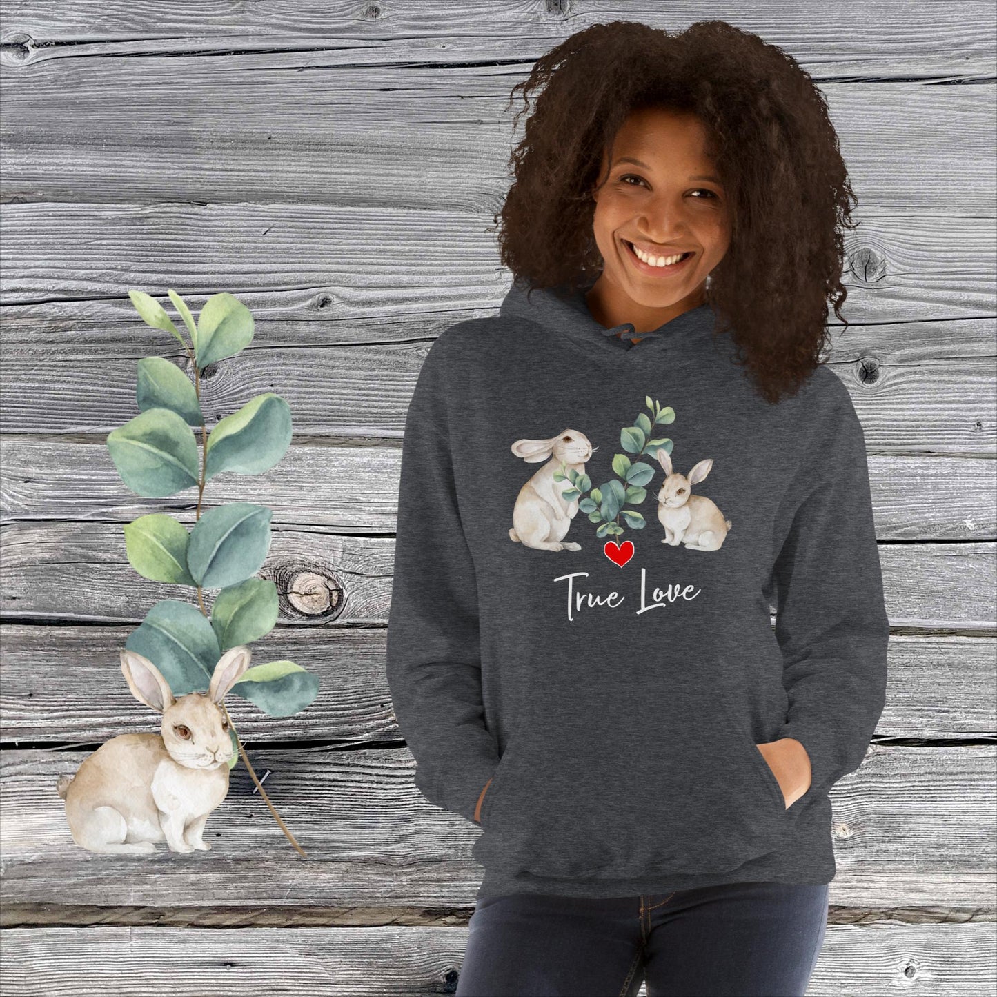 GEMÜTLICHER NATURMÄDEL® BASIC UNISEX HOODIE MIT EINZIGARTIGEM NATURMÄDEL® TIERLIEBE DESIGN, www.naturmaedel.shop